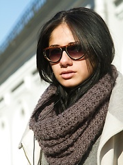Raven-haired new model with amateur looks and natural beauty.
