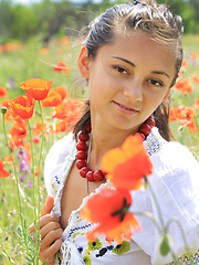 Sima enjoys a relaxing weekend, sunbathing among the flowery fields for her debut series.