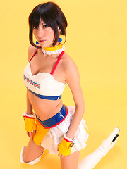 Mana Mizuno Asian is such hot cupcake in latex outfit and boots
