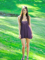 Tiffany in the park going topless