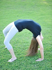 Orianna plays in a public park