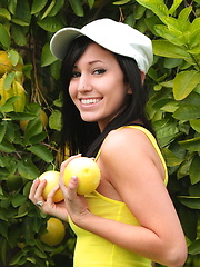 Juicy Catie Minx tastes from the tree of sexual knowledge in her backyard garden of  Eden