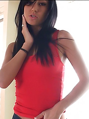 Catie Minx makes hot monkey love to herself on the kitchen floor