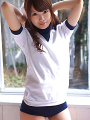 Manami Sato Asian in sports equipment canÂ´t wait to play ball