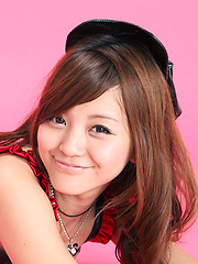 Mina Momohara Asian in short latex pants and long boots is nasty