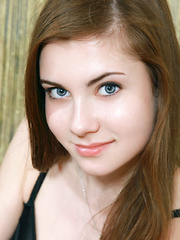 Marta E strips naked out of her pretty dress to show off her absolutely gorgeous breasts.