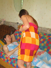 Nice girl comes to her boyfriend and sucks his cock.